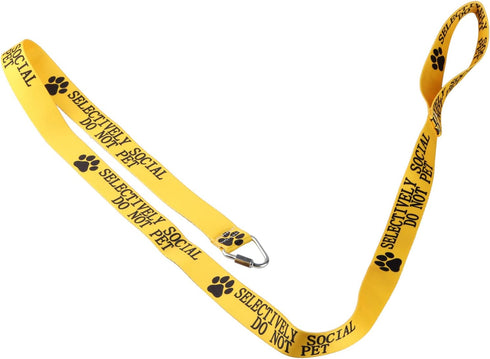 Funny Dog Leash Selectively Social Do Not Pet Dog Leash Walking Training Dog Leashes Dog Owner Pet Lover Gift (Selectively Social Do Not Pet-YE)...