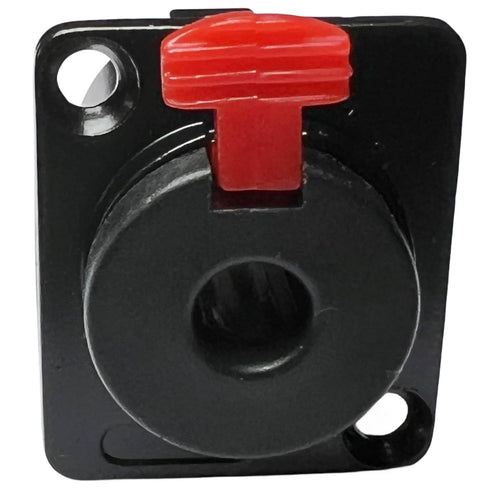 CESS Black 1/4" Jacks TS and TRS Panel Mount Jack Locking Style D Series Size - 1/4 Inch Female Stereo and Mono/TRS and TS Audio Socket - 6.35mm S...