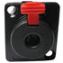 CESS Black 1/4" Jacks TS and TRS Panel Mount Jack Locking Style D Series Size - 1/4 Inch Female Stereo and Mono/TRS and TS Audio Socket - 6.35mm S...