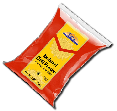 Rani Kashmiri Chilli Powder (Deggi Mirch, Low Heat) Ground Indian Spice 7oz (200g) ~ All Natural, Salt-Free | Vegan | No Colors | Gluten Friendly ...