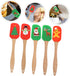 5pcs Cream Spatula Frosting Spatula Wooden Handles Silicone Baking Sheet Christmas Cake Decorating Spatula Christmas Rubber Spatula Cake Baking Sc...