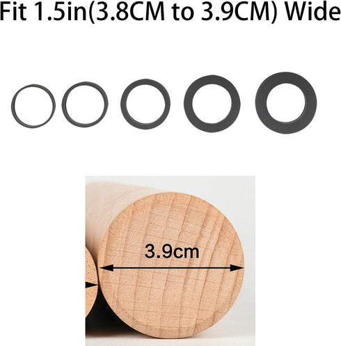 Silicone Guide Rings for Rolling Pin (10 Piece Set) Silicon Thickness Spacer Bands for Baking Dough roller Fit 1.5 inches(3.8CM) Wide Roll Pins,By...