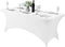 Spandex Table Cover for 6Ft or 4fT or 8ft Table Universal Fitted Stretch Tablecloth for Party, Banquet, Wedding and Events-White...