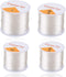 4 Roll 328 FT Clear Elastic Beading Threads, AIFUDA Stretchy Crystal Bracelet String Cords Crystal Rope for DIY Bracelet Beading Jewelry Making (0...