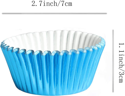 Blue-Foil Cupcake-Liners Paper-Baking-Cupcake,for different Parties, Weddings,Standard Sized(pack of 100? …...