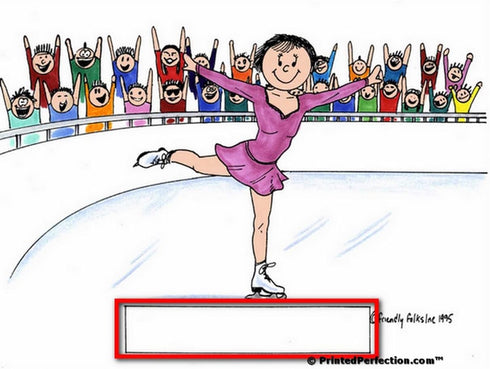 PrintedPerfection.com Personalized Ice Skater - Female Snow Globe Gift...