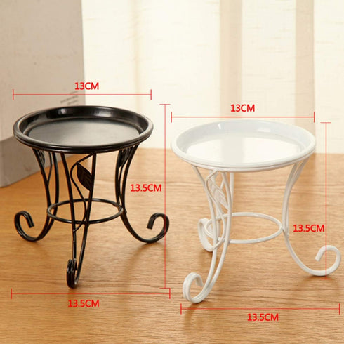 Angoily Metal Plant Stand Metal Potted Plant Stands Iron Round Flower Pot Stands Indoor Outdoor Plant Holder Support Rack for Planter Flowerpot Wh...