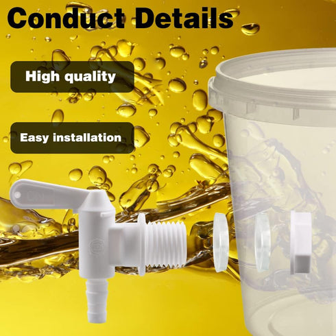 PERA 4 Pack Bottling Bucket Plastic Spigot, Replacement Spigot for Beer or Soda Homebrewing...