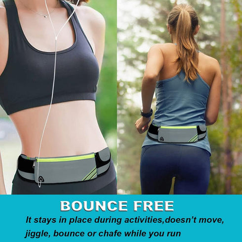 Running Belt Waist Pack Bag Fanny Pack for Phone Men Women,Thin Runners Pouch Belt for Hiking Walking Sports Cycling Traveling Money Belt,Phone Ca...