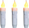 CVHOMEDECO. Flickering Taper Candles LED Drip Flameless Candles, Battery Operated with Timer, White, 4-3/4 Inch, Set of 3...