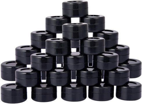 5ML Non-Stick Silicone Wax Containers 50pcs Multi Use Storage Jars Oil Concentrate (Black)...
