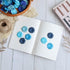 100 Pcs Handmade Mulberry Paper Daisy Petals 40x40mm Mulberry Paper Daisy Flowers Scrapbooking Wedding DIY Craft Supplies Card (Blue Tone)...