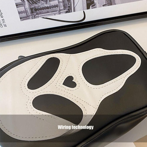 1 Pcs Ghost Face Shoulder Bag Lovely Ghost Face Purse Goth Purses And Handbags for Men And Women?Black, White?...
