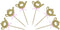 24 PCS Golden Glitter Teapot Cake Cupcake Toppers Picks for Tea Party Baby Shower Wedding Birthday Decorations...