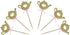 24 PCS Golden Glitter Teapot Cake Cupcake Toppers Picks for Tea Party Baby Shower Wedding Birthday Decorations...