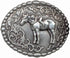 Nocona Girl's Young Girl On Horse Belt Buckle, Silver, OS...