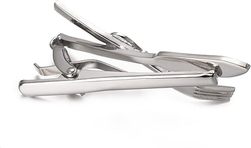 Yoursfs Unique Fork and Knief Tie Clip for Men Gold Silver 316L Stainless Steel Tie Bar Pin Novelty Men's Jewelry Gift...
