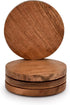 Samhita Acacia Wood Round Coasters Protection Tabletop,Countertop and Surfaces from Water Marks or Damage | Home & Office Decor | Housewarming Gif...
