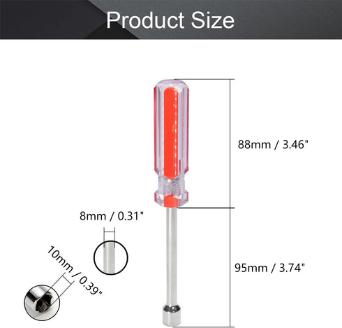 Utoolmart Hexagon Nut Nonslip Handle Hex Socket Wrench Screwdriver Hand Tool (10mm)...
