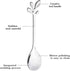 Stainless Steel Leaf Coffee Spoon, SZBAIDEKJ 10 Pcs Creative Tableware Dessert Spoons, Stirring, Mixing, Sugar, Stir, Ice Cream Teaspoon Set (Silv...