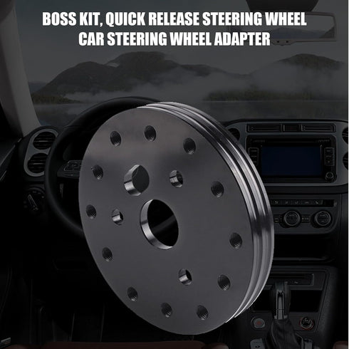 1 PC Car Steering Wheel Base Connector Conversion Gasket, 0.5" 6-Hole to 3-Hole Steering Wheel Hub Adapter, Modified Steering Wheel Quick Release ...