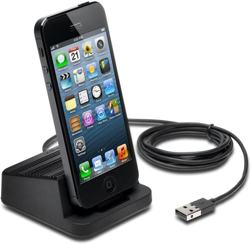 Kensington K39765AM AbsolutePower Charge and Sync Stand with Lightning Dock Connector for iPhone 5 - Retail Packaging - Black...