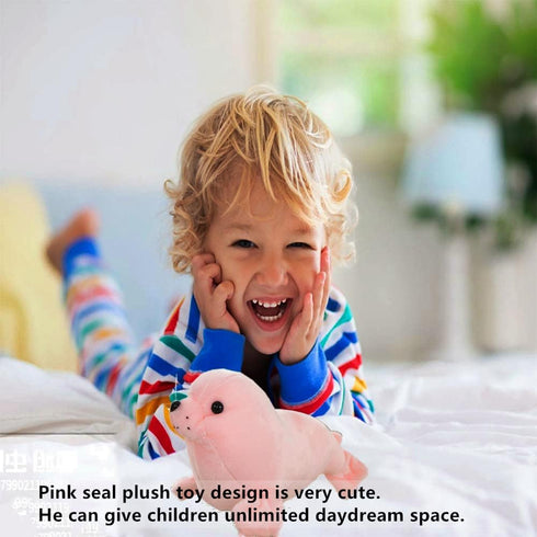 Seal Stuffed Animal Pillows Plush Toys Hug Sleep Cute for Kids Gifts 13.7"(Pink)...