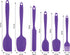 Silicone Spatulas Set, Rubber Spoon Spatula Heat Resistant Spoonula One Piece Design Seamless Spatula Non-Stick Scrapers Baking Mixing Tool (Purpl...