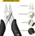 KATA 2-Pack Stainless Steel Flush Cutters Pliers, Micro Wire Cutters, Precision Electronics Side Cutting Pliers for Electronics, Jewelry Making, Z...