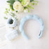 3PCS Spa Headband and Wristband Set, Sponge Skincare Headband for Washing Face Soft Puffy Headband Padded Hairband Facial Makeup Headbands for Wom...