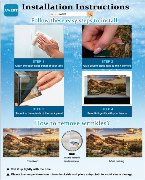 AWERT 36x24 inches Wood Aquarium Seaweed Aquarium Background River Bed & Lake Fish Tank Background Seagrass Aquarium Vinyl Background...