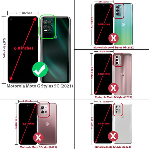 TJS Compatible with Motorola Moto G Stylus 5G 2021 Case, with Tempered Glass Screen Protector, Metal Ring Magnetic Support Kickstand Heavy Duty Dr...