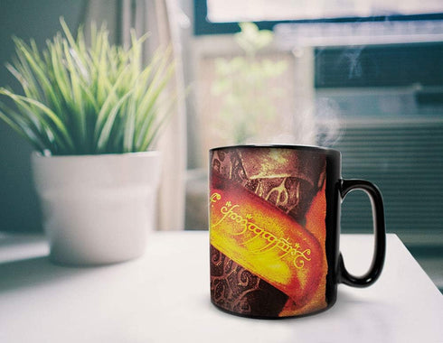 Morphing Mugs 16 Ounces The Lord of the Rings The One Ring to Rule Them All Heat Reveal Ceramic Coffee Mug...