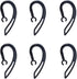 Replacement Ear Hooks for Bluetooth Headset, Universal Two Way Radio Earpiece Small Clamp Ear Loop Clips (Black, 6 Pcs)...