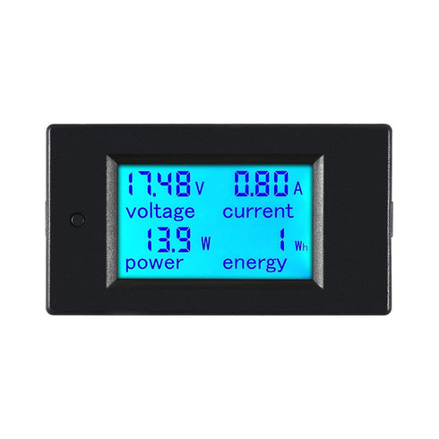 DC Current Voltage Meter Digital Current Voltage Power Energy Meter LCD Display DC 6.5-100V 0-20A (with Built-in Shunt)...