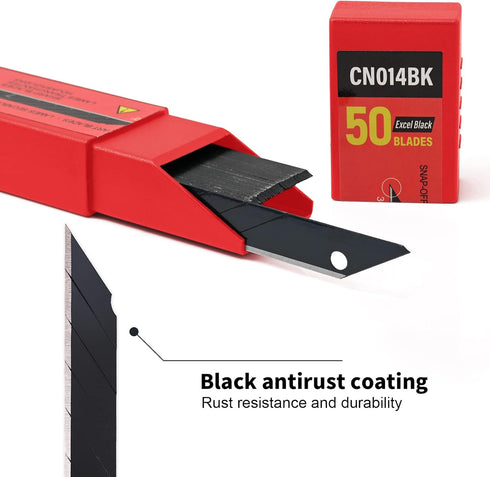 Gomake 9mm Utility Knife Replacement Blades,30 Degree Snap Off Carbon Steel Blades for Retractable Cutting Knives, Hobby, Craft Knife, Box Cutter ...