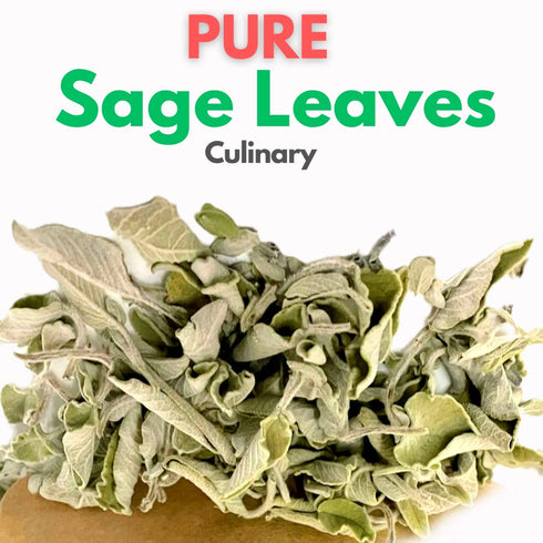 Arselia Dried Sage Leaves | Premium Wild Sage | Whole Sage Spices | Meditteranean Sage Leaf | Sage Tea | Cooking & Smudge Sage | All Green 3 ounce...