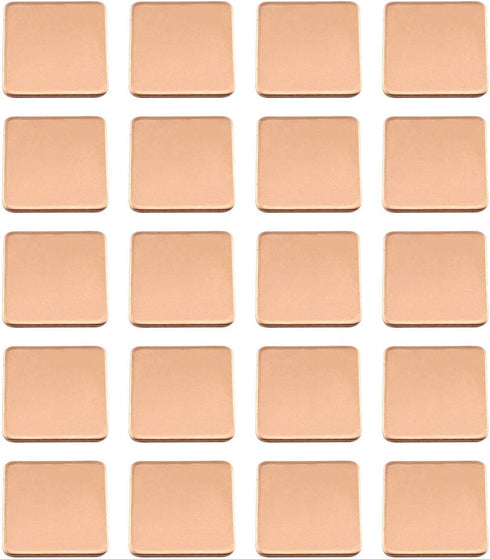 E-outstanding 20pcs 20x20x1.2mm DIY Cooling Heatsink Copper Shims Purplish Red Thermal Pad for Laptop IC Chipset GPU CPU...