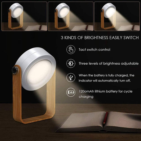 Table Lamp Touch Night Light - Portable Rechargeable LED Lantern Lamp Retractable, Touch Control 3 Intensity Levels Lights for Study Room,Desk,Kid...