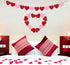 4 Pack Felt Heart Garland Banner NO DIY - Valentines Day Banner Decorations - Anniversary, Engagement, Wedding Party Decoration Ornaments...