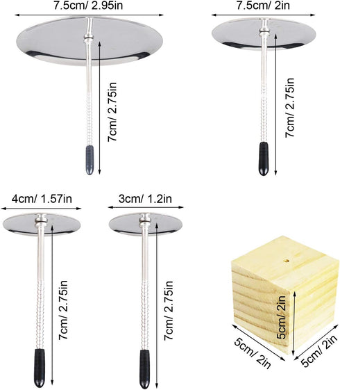 12 PCS Cake Decorating Supplies, Woohome 8 PCS 2 Style Cake Flower Nail, 2 PCS Flower Lifters and 1 PCS Wood Flower Nails Holder, 1 PCS Cake Icing...