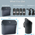 Kitbest Car Trash Can Bin with Lid, 60 pcs Trash Bags and 2 pcs Car Hooks. Mini Car Garbage Can, Dustbin Can Organizer Storage for Front Back Seat...