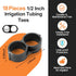 Drip Irrigation End Closure Fittings?18 Pieces 1/2'' Drip Line Barbed End Plug Connectors for 1/2 Inch Irrigation Tubing End Clamp for Garden Drip...