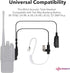 MIRKIT Earpiece Headset, Covert Acoustic Tube Radio Earpiece with Mic for Two Way Radios with Reinforced Cable, Compatible with: Baofeng UV-9R Plu...