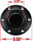Universal Fit Black Plastic Cover 6-Bolts Steering Wheel Horn Button for Auto Car, 85mm Diameter...