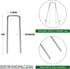 Landscape Staples 4 Inch 50 Pack 12 Gauge, Garden Staples Galvanized Ground Stakes Anti-Rust Landscape Fabric Staples Garden Stakes for Irrigation...