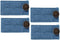 Denim Waist Extender Button for Jeans and Skirt Comfy Metal Buttons 4 Pcs (Blue)...