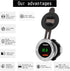 Upgraded Aluminum Alloy Quick Charge 3.0 USB Car Charger Socket & 2.4A USB Port IP66 Waterproof Dual USB Power Outlet with Voltmeter for Car Boat ...