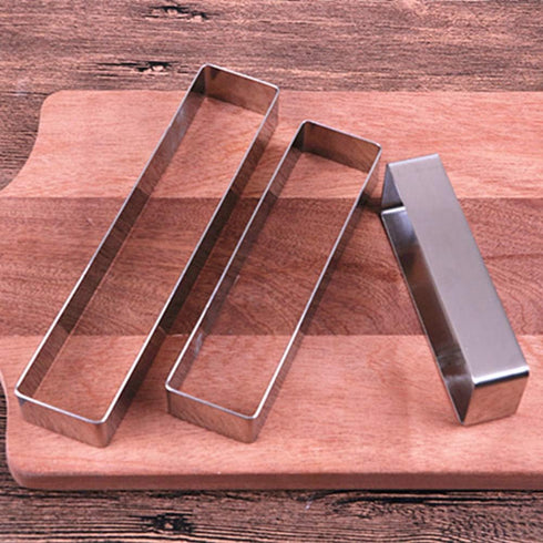 Rectangular Cake Molds,Stainless Steel Cake Mousse Ring Rectangle Cookie Cutter Mousse Cake Cutter Ring Mold for Home Kitchen...