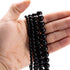 Natural Black Onyx Stone Round Loose Semi Gemstone Beads for Jewelry Making 10MM 38PCS...